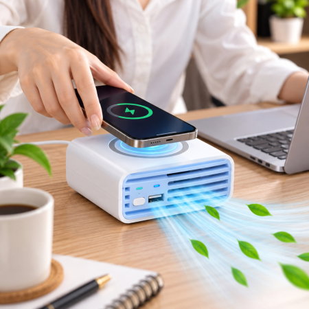 Purificator de aer wireless 3 in 1 Albastru [7]