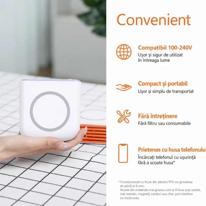 Purificator de aer wireless 3 in 1 Portocaliu [12]