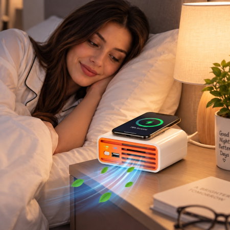 Purificator de aer wireless 3 in 1 Portocaliu [1]