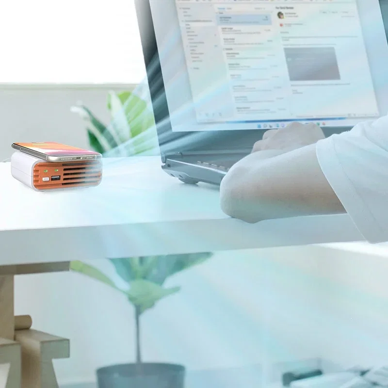 Purificator de aer wireless 3 in 1 Portocaliu [1]