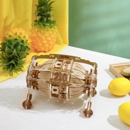 Puzzle 3 Ceas Calendar Masina Timpului, Mecanic, Robotime [2]