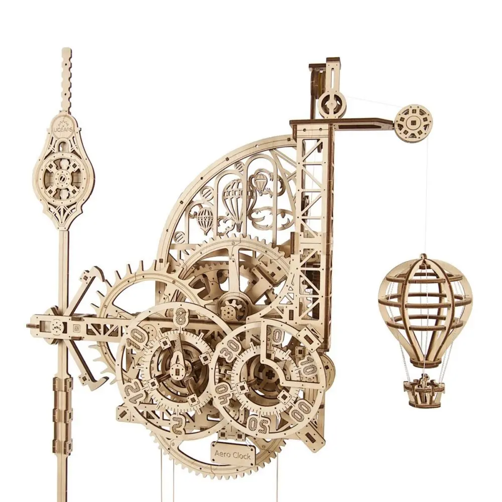 Puzzle 3D Ceas de perete cu pendul, Ugears [10]
