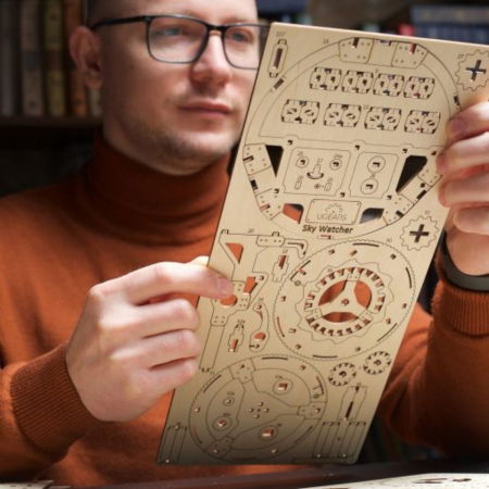 Puzzle 3D Ceas Sky Watcher din Lemn Ugears [8]