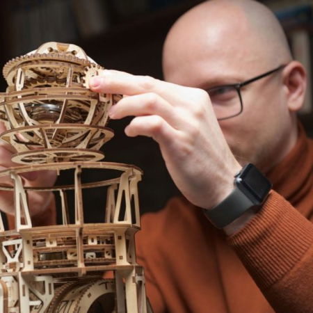 Puzzle 3D Ceas Sky Watcher din Lemn Ugears [4]