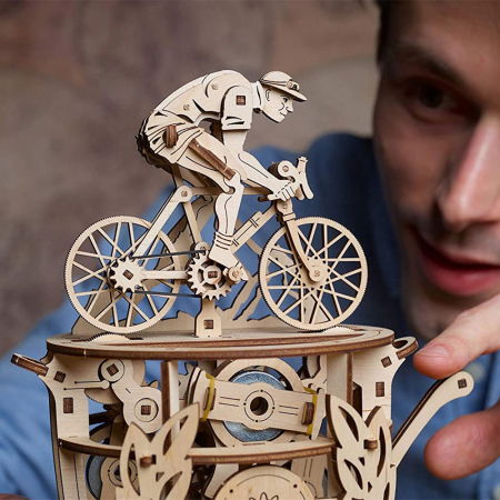 Puzzle 3D Ciclist Automat din lemn Ugears [1]