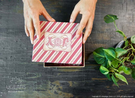 Puzzle 3D Cutie antica de bijuterii Ugears [14]