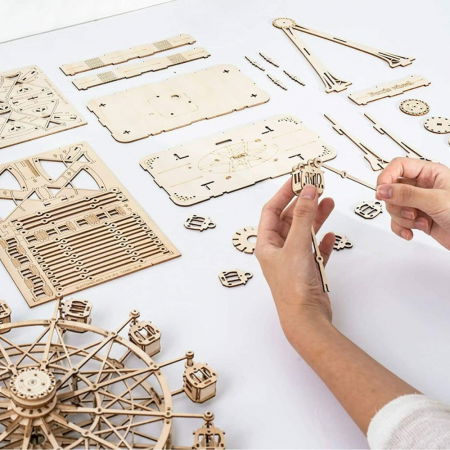 Puzzle 3D Cutie Muzicala Ferris Wheel, Lemn, Rolife [6]