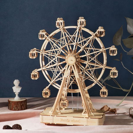 Puzzle 3D Cutie Muzicala Ferris Wheel, Lemn, Rolife [0]