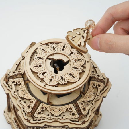 Puzzle 3D Cutie muzicala, Gradina secreta, Lemn, Robotime [5]