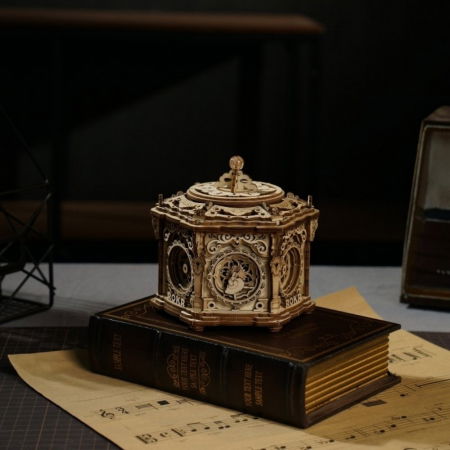 Puzzle 3D Cutie muzicala, Gradina secreta, Lemn, Robotime [1]