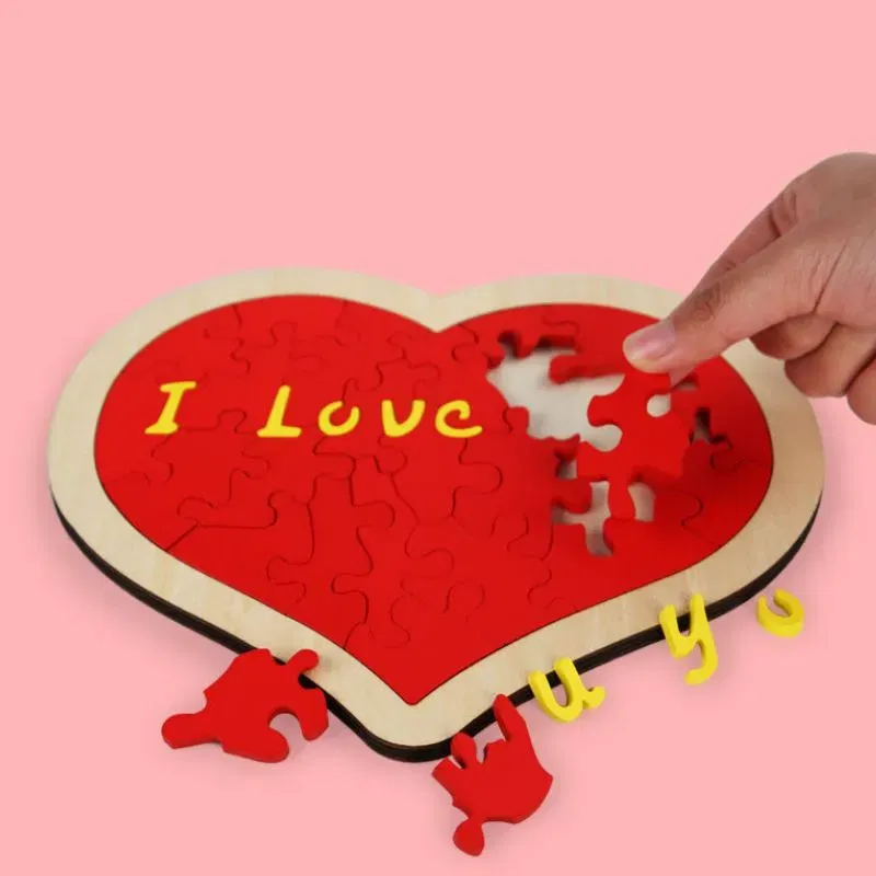 Puzzle 3D din lemn Inimioara [2]