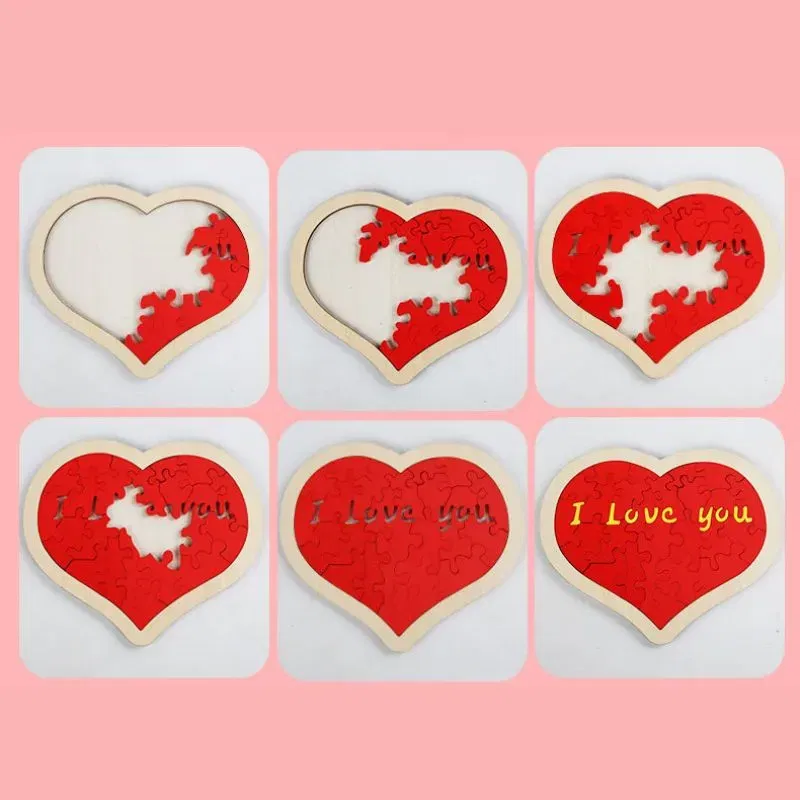 Puzzle 3D din lemn Inimioara [4]