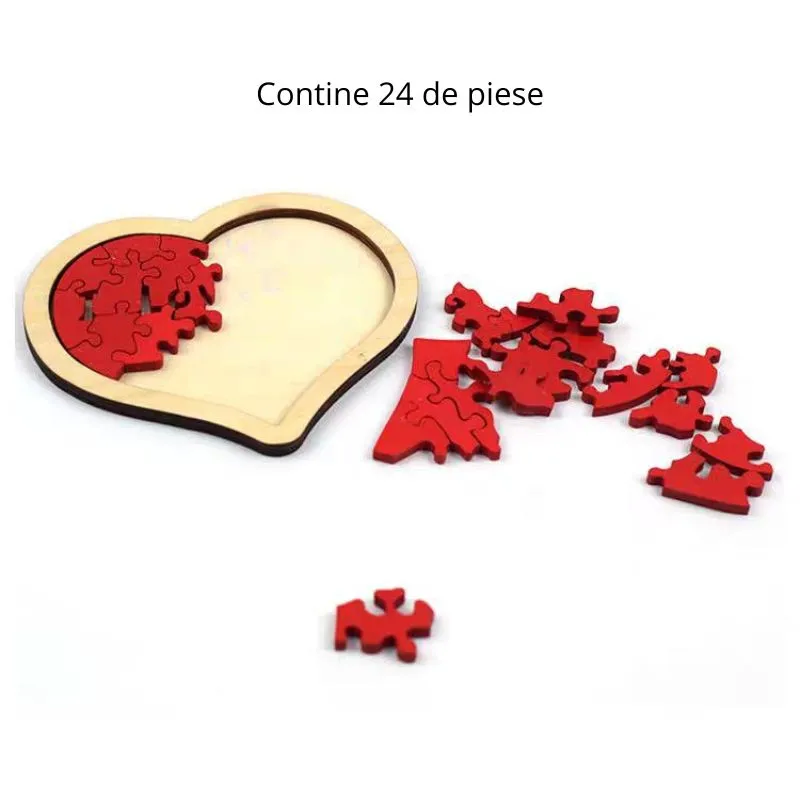 Puzzle 3D din lemn Inimioara [5]