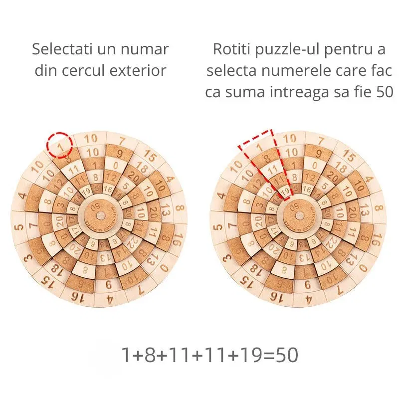 Puzzle 3D din lemn Matematica [2]