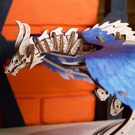 Puzzle 3D Dragonul Furtunii din lemn Ugears [3]