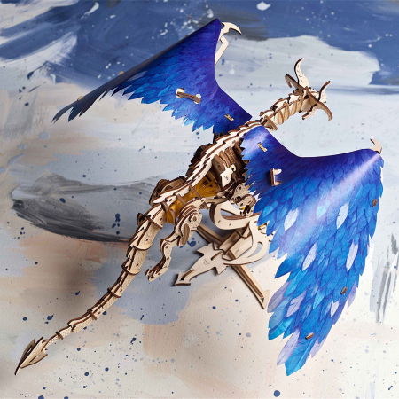 Puzzle 3D Dragonul Furtunii din lemn Ugears [1]
