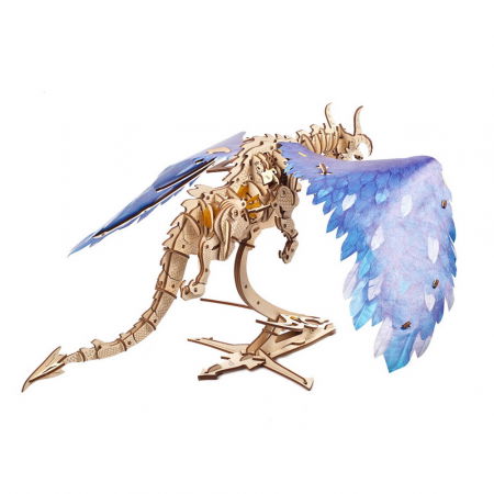 Puzzle 3D Dragonul Furtunii din lemn Ugears [7]