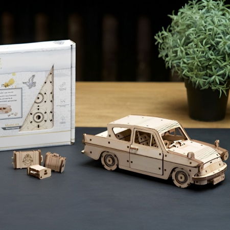 Puzzle 3D Flying Ford Anglia din lemn, Ugears [6]