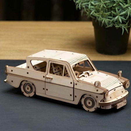 Puzzle 3D Flying Ford Anglia din lemn, Ugears [0]