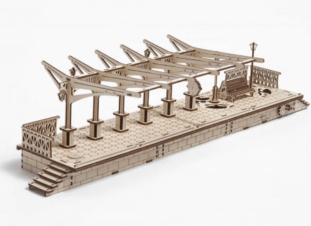 Puzzle 3D Gara din Lemn Ugears [9]