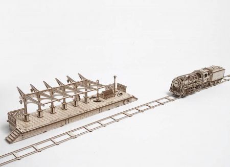 Puzzle 3D Gara din Lemn Ugears [14]