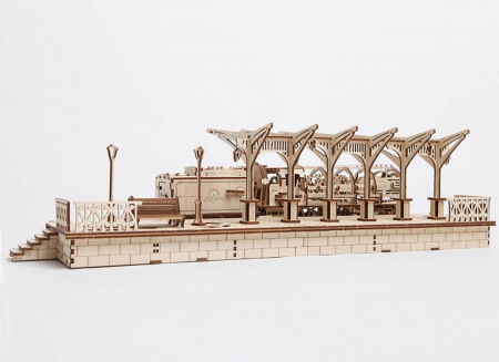 Puzzle 3D Gara din Lemn Ugears [10]