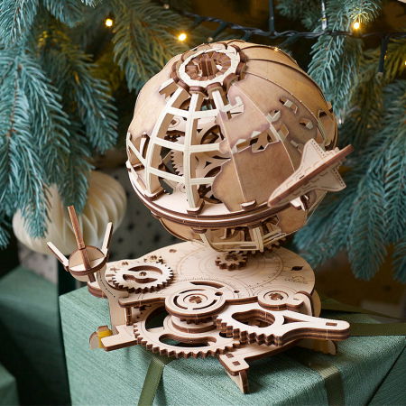 Puzzle 3D Glob pamantesc din lemn Ugears [4]