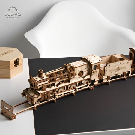 Puzzle 3D Hogwarts  Express din lemn, Ugears [3]