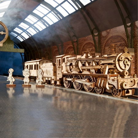 Puzzle 3D Hogwarts  Express din lemn, Ugears [12]