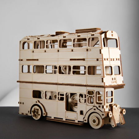 Puzzle 3D Knight Bus din lemn, Ugears [2]