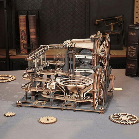 Puzzle 3D Marble Night City, Lemn, Robotime [0]