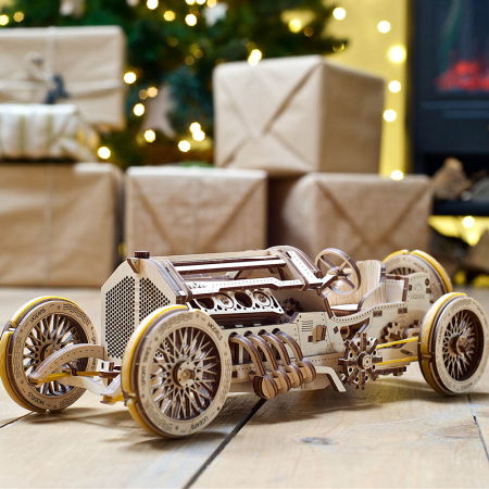 Puzzle 3D Masina Grand Prix U-9 din lemn Ugears [1]