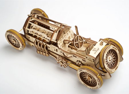 Puzzle 3D Masina Grand Prix U-9 din lemn Ugears [10]
