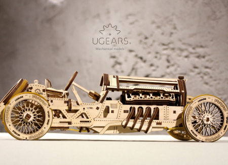 Puzzle 3D Masina Grand Prix U-9 din lemn Ugears [8]