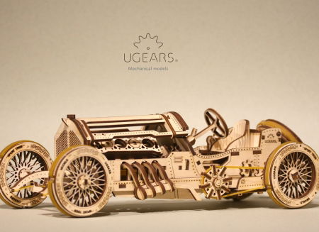 Puzzle 3D Masina Grand Prix U-9 din lemn Ugears [7]