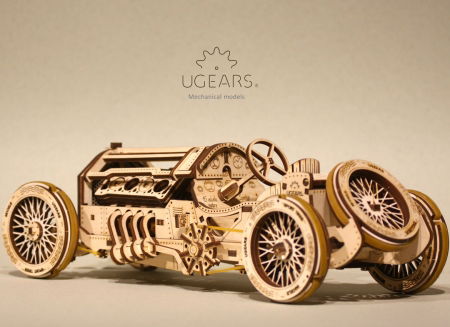 Puzzle 3D Masina Grand Prix U-9 din lemn Ugears [4]