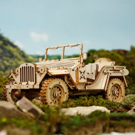 Puzzle 3D Masina militara, Lemn, Robotime [1]