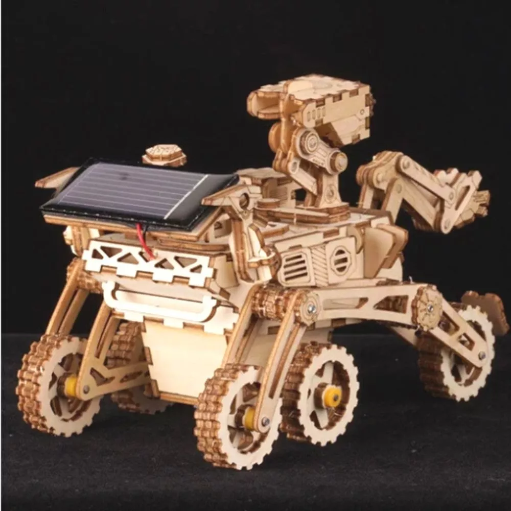 Puzzle 3D, Masina spatiala de vanatoare cu energie solara, din lemn, Robotime [6]