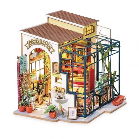 Puzzle 3D Minicasuta Floraria Emily, Lemn, Rolife [7]