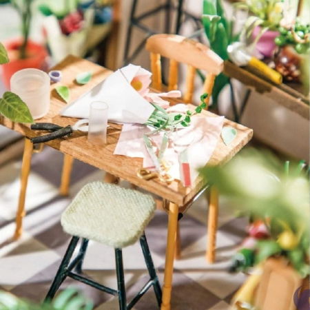 Puzzle 3D Minicasuta Floraria Emily, Lemn, Rolife [5]