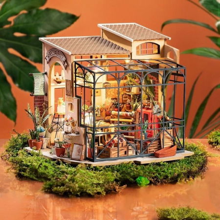 Puzzle 3D Minicasuta Floraria Emily, Lemn, Rolife [0]