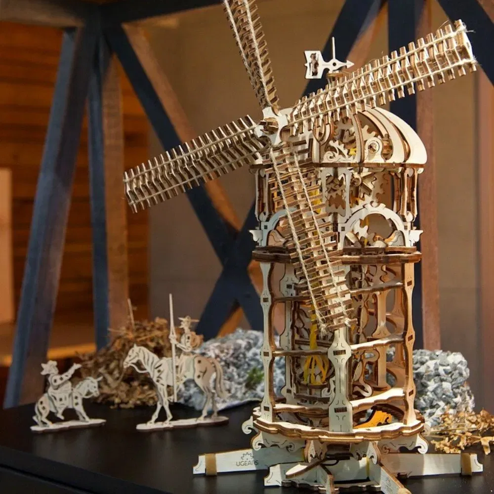 Puzzle 3D Moara de vant din lemn Ugears [3]