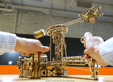 Puzzle 3D Model Aviator din lemn Ugears [16]