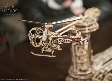 Puzzle 3D Model Aviator din lemn Ugears [13]