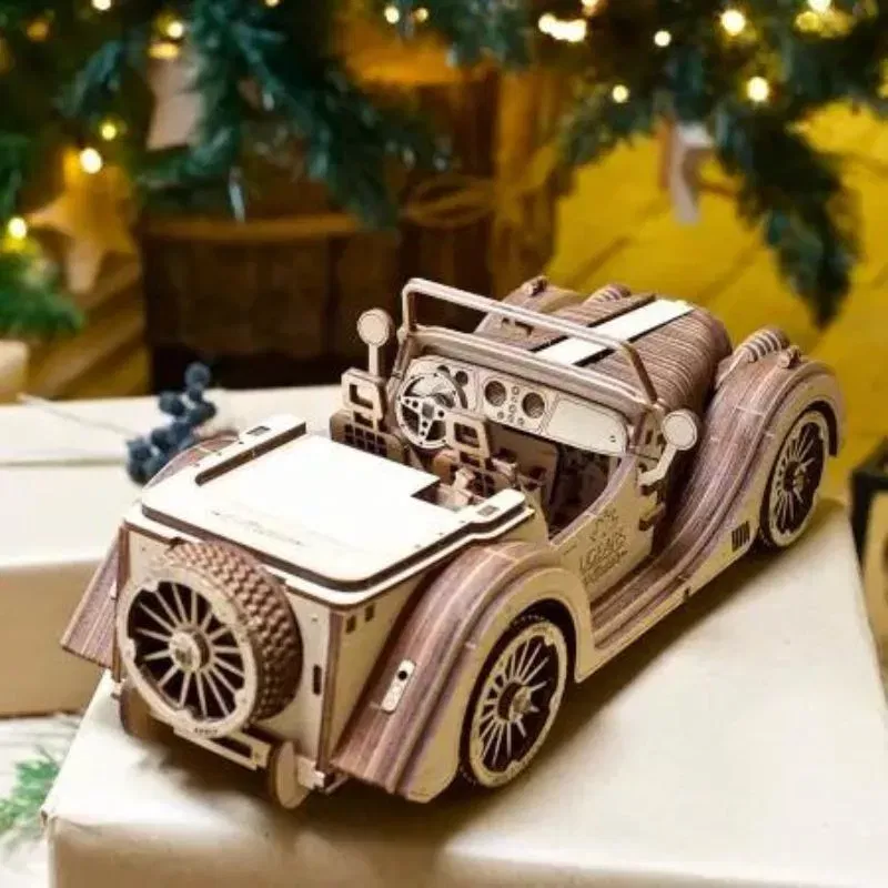 Puzzle 3D Model Roadster VM-O1 din lemn Ugears [3]