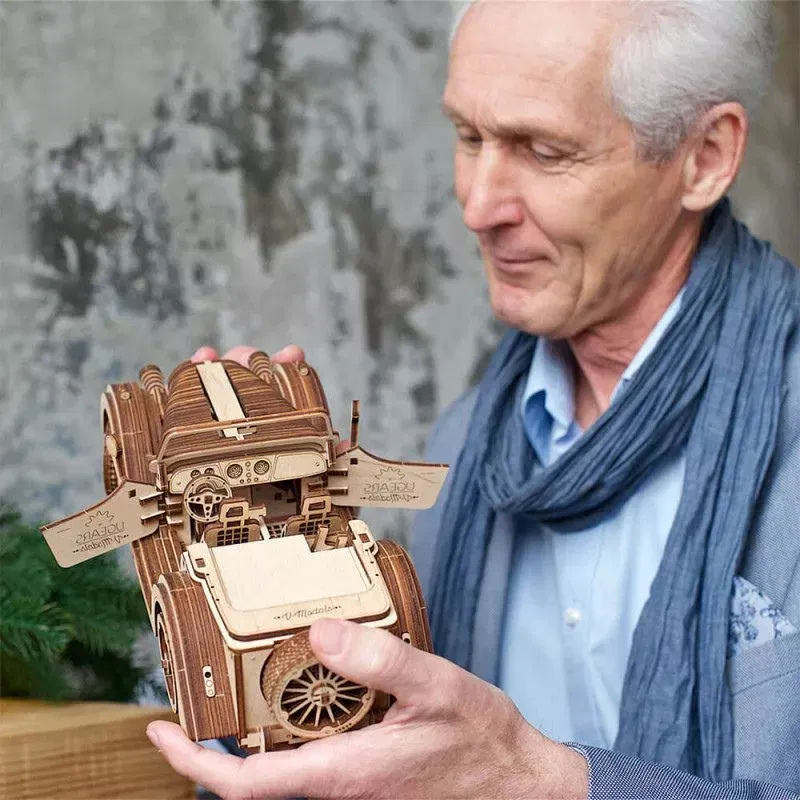 Puzzle 3D Model Roadster VM-O1 din lemn Ugears [4]