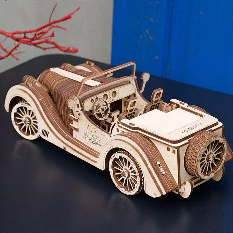 Puzzle 3D Model Roadster VM-O1 din lemn Ugears [13]