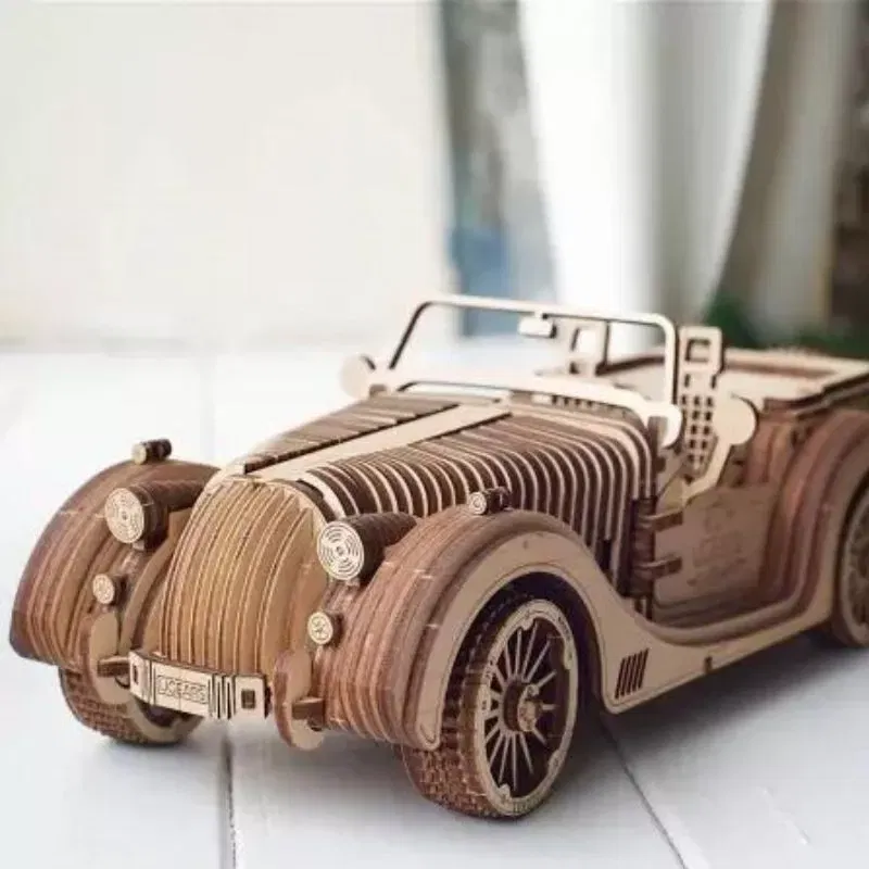 Puzzle 3D Model Roadster VM-O1 din lemn Ugears [7]