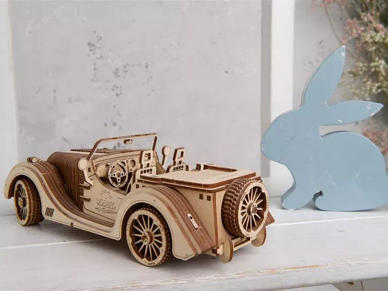 Puzzle 3D Model Roadster VM-O1 din lemn Ugears [23]