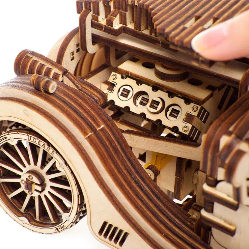 Puzzle 3D Model Roadster VM-O1 din lemn Ugears [15]